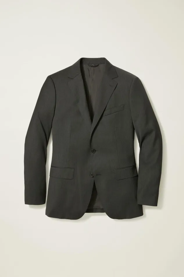 Men Blazers and Sport Coats Bonobos Jetsetter Super 120S Italian Wool Blazer Charcoal