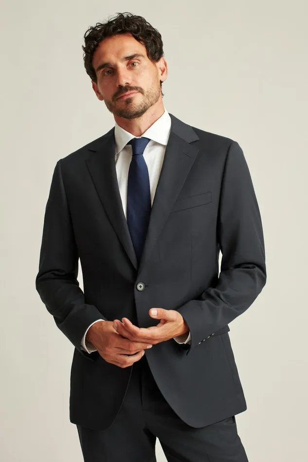 Men Blazers and Sport Coats Bonobos Jetsetter Super 120S Italian Wool Blazer Navy