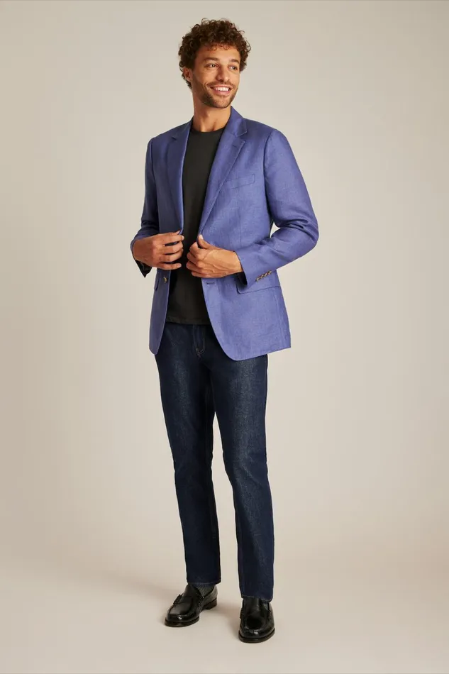 Men Blazers and Sport Coats Bonobos Jetsetter Unconstructed Blazer True Blues Windowpane