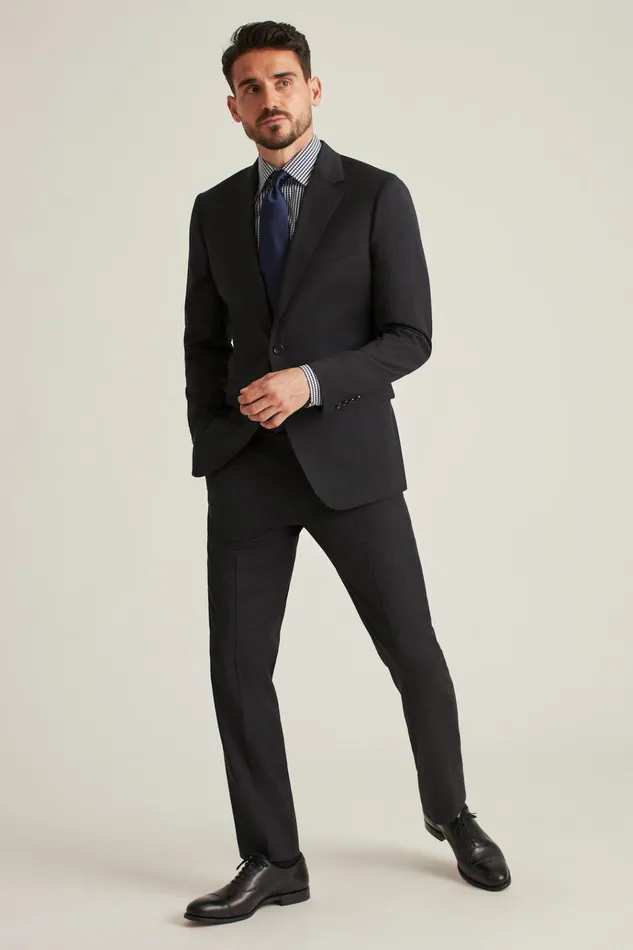 Men Blazers and Sport Coats Bonobos Jetsetter Wool Blazer Charcoal