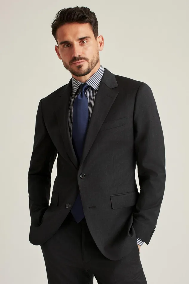Men Blazers and Sport Coats Bonobos Jetsetter Wool Blazer Charcoal
