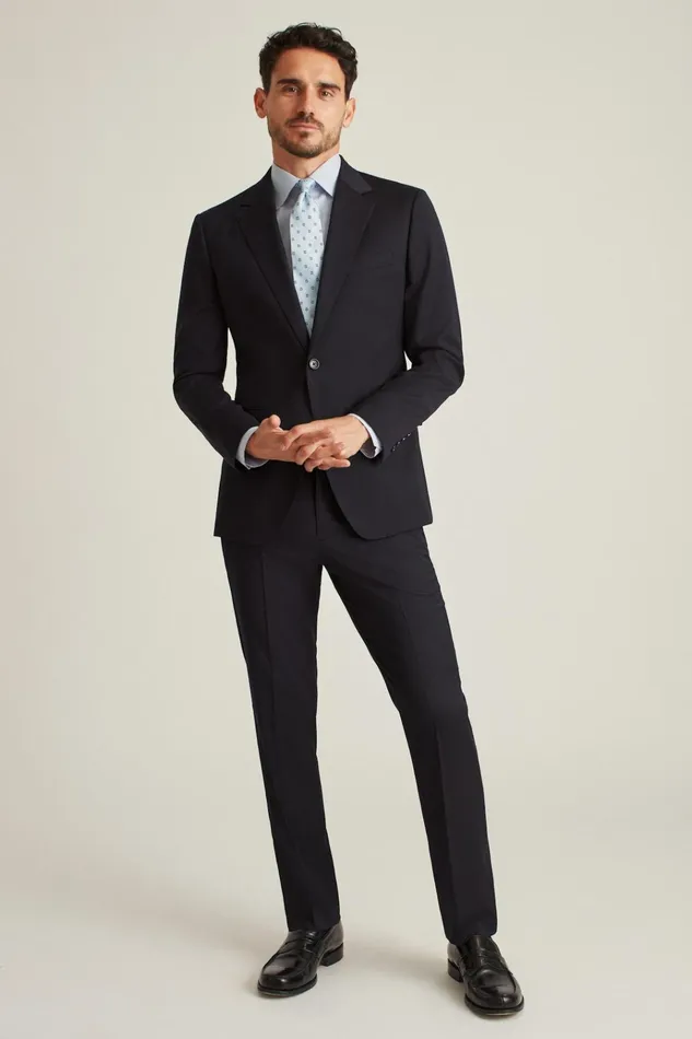 Men Blazers and Sport Coats Bonobos Jetsetter Wool Blazer Navy