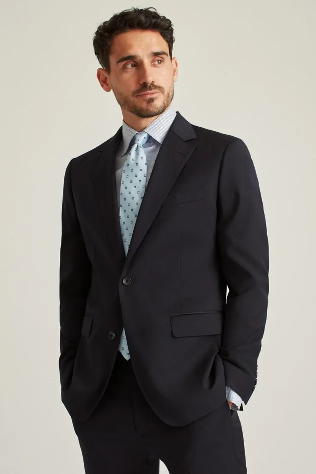 Men Blazers and Sport Coats Bonobos Jetsetter Wool Blazer Navy