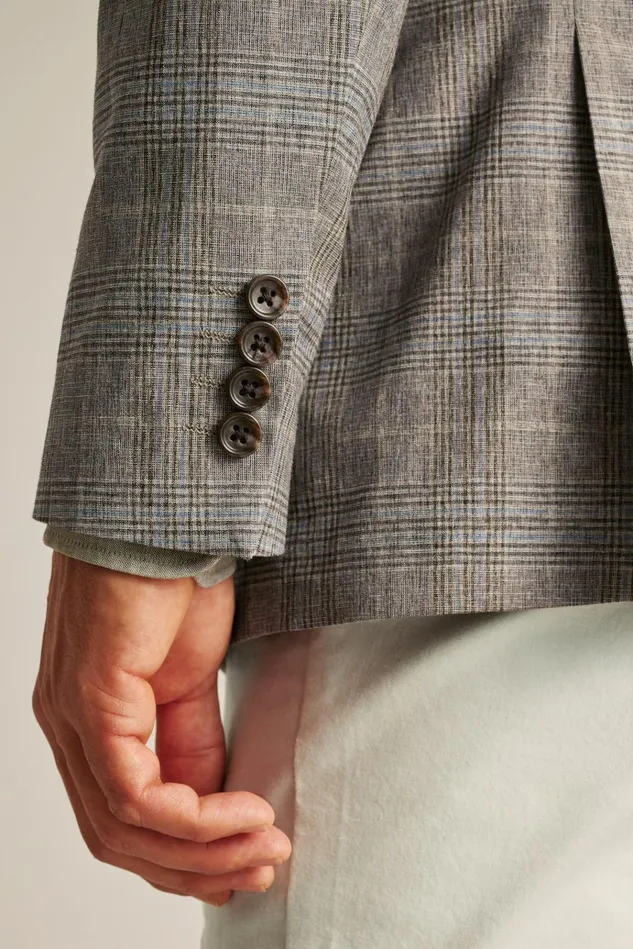 Men Blazers and Sport Coats Bonobos Unconstructed Italian Blazer Chocolate Blue Plaid
