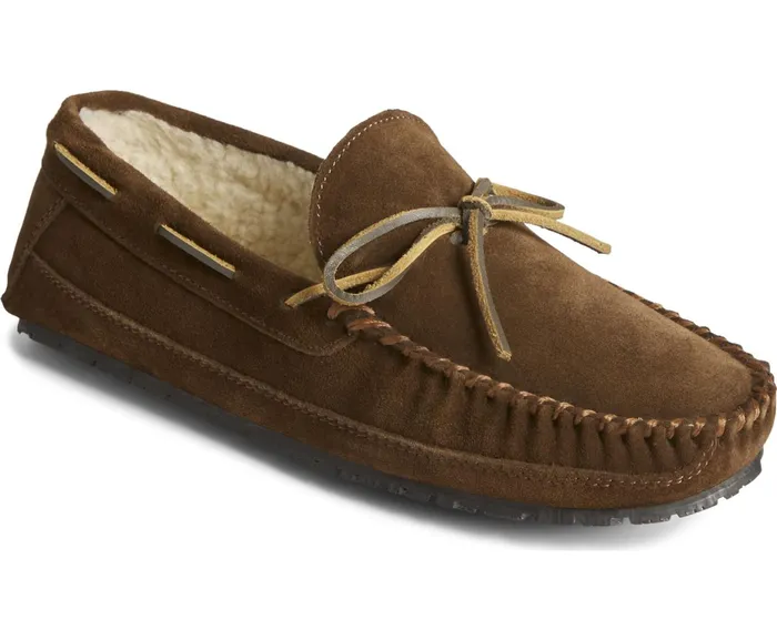 Men Brandon Trapper Moccasin Slipper Chocolate Sperry Slippers and Moccasins