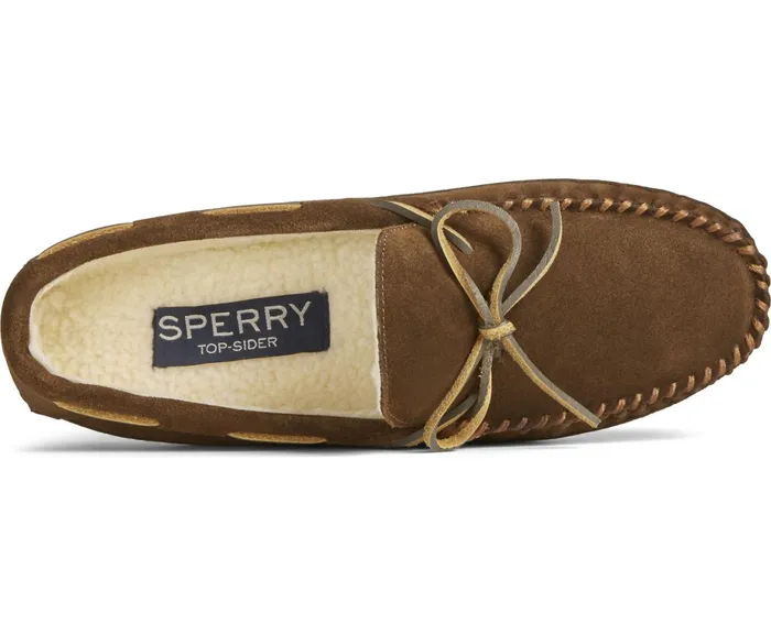 Men Brandon Trapper Moccasin Slipper Chocolate Sperry Slippers and Moccasins