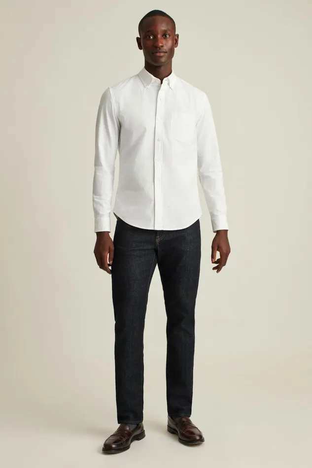 Men Business Casual Shirts Bonobos Everyday Oxford Shirt White
