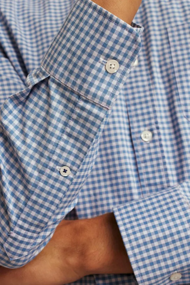 Men Business Casual Shirts Bonobos Everyday Shirt Blue Lilac Mini Gingham