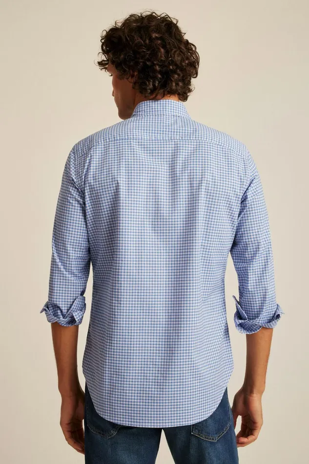 Men Business Casual Shirts Bonobos Everyday Shirt Blue Lilac Mini Gingham