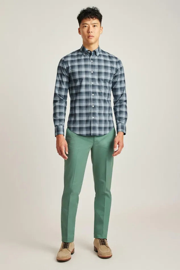 Men Business Casual Shirts Bonobos Everyday Shirt Breezy Blue Plaid