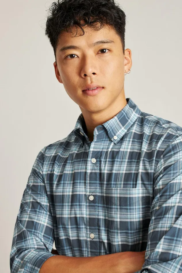 Men Business Casual Shirts Bonobos Everyday Shirt Breezy Blue Plaid