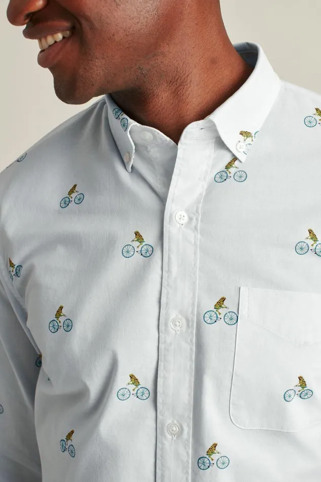 Men Business Casual Shirts Bonobos Everyday Shirt Frog On A Bike