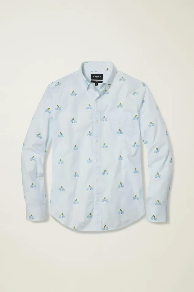 Men Business Casual Shirts Bonobos Everyday Shirt Frog On A Bike