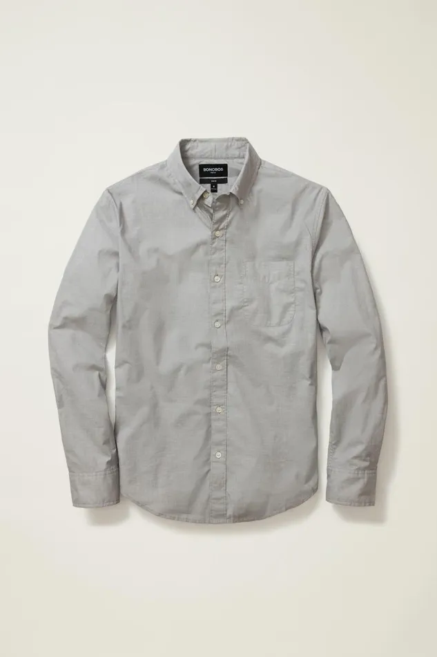Men Business Casual Shirts Bonobos Everyday Shirt Grey End On End