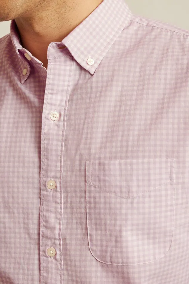 Men Business Casual Shirts Bonobos Everyday Shirt Mauve Mini Gingham