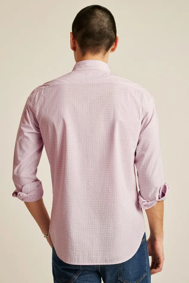 Men Business Casual Shirts Bonobos Everyday Shirt Mauve Mini Gingham