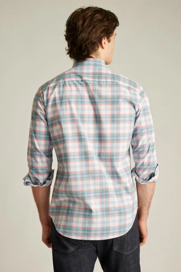 Men Business Casual Shirts Bonobos Everyday Shirt Mineral Blue Plaid