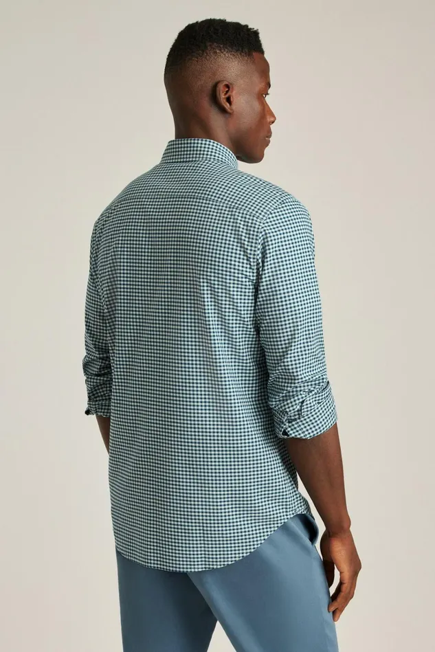 Men Business Casual Shirts Bonobos Everyday Shirt Navy Blue Gingham