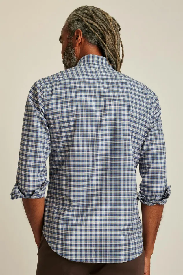 Men Business Casual Shirts Bonobos Everyday Shirt Navy Brown Plaid