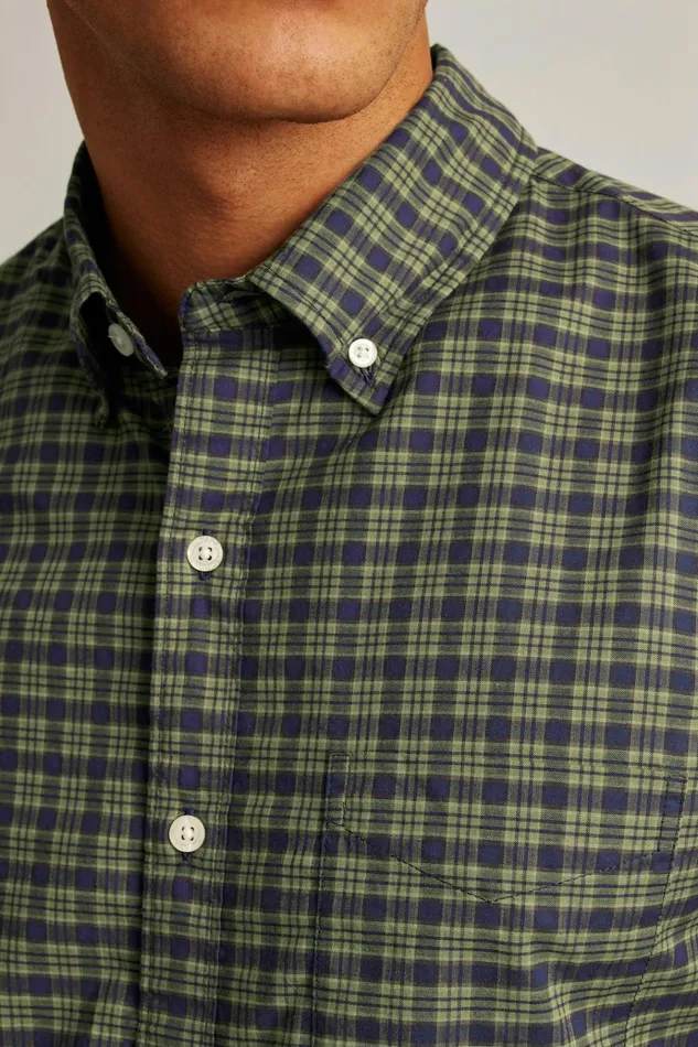 Men Business Casual Shirts Bonobos Everyday Shirt Navy Forest Plaid