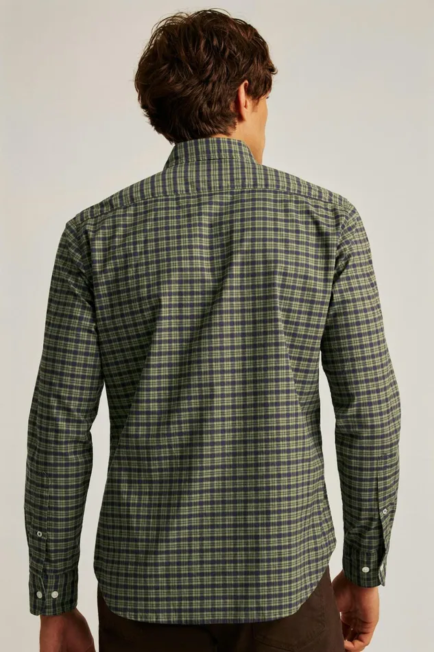 Men Business Casual Shirts Bonobos Everyday Shirt Navy Forest Plaid