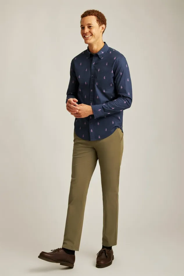 Men Business Casual Shirts Bonobos Everyday Shirt Navy Pink Cheers To Robots Men Business Casual Shirts Bonobos Everyday Shirt Navy Pink Cheers To Robots