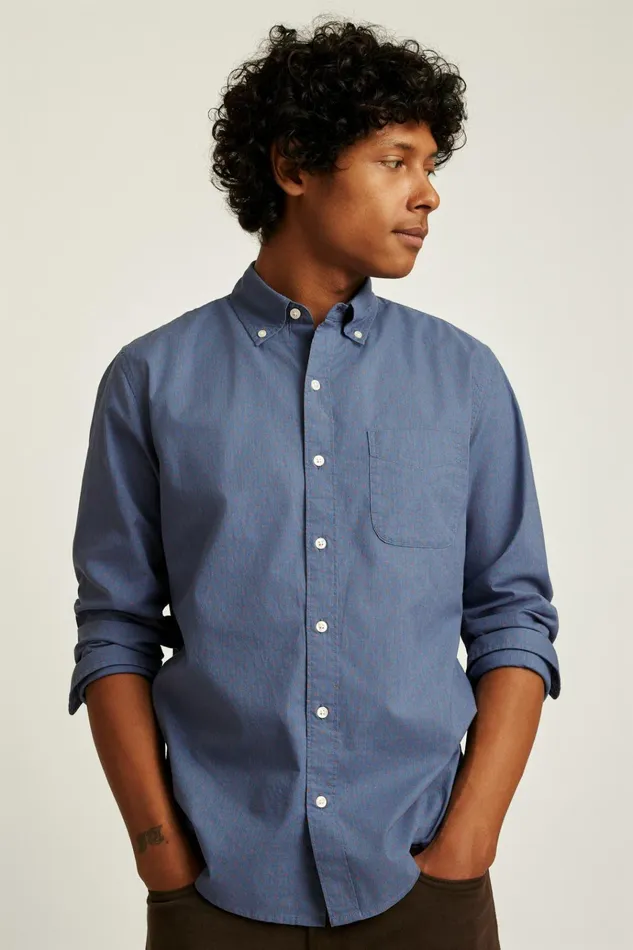 Men Business Casual Shirts Bonobos Everyday Shirt Navy Rust Dot