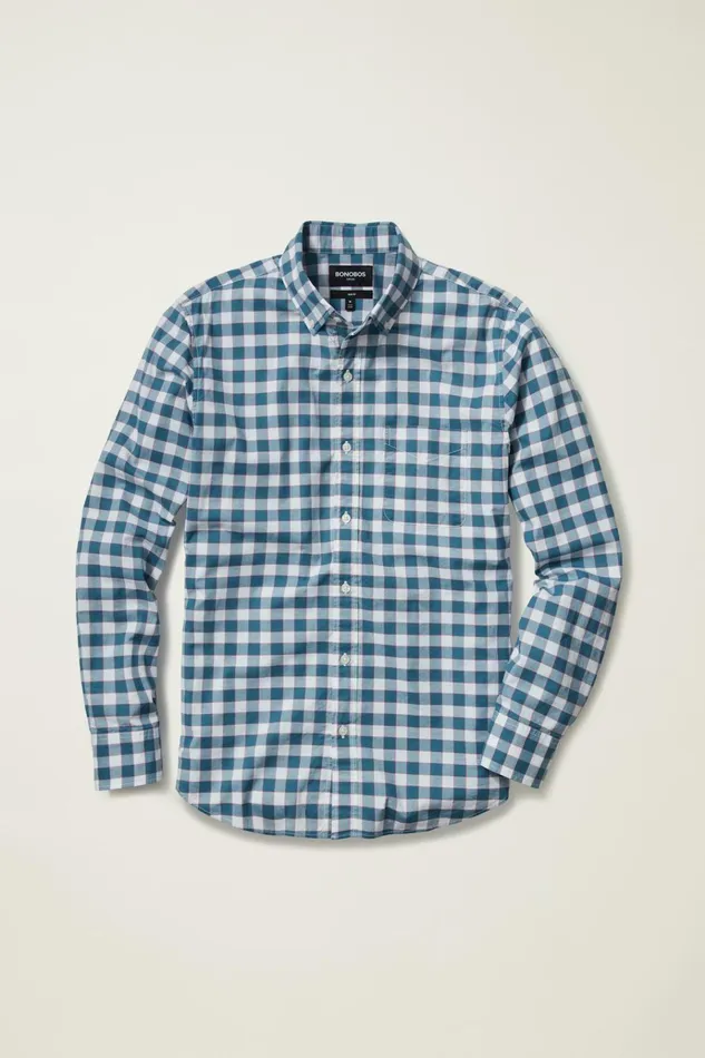 Men Business Casual Shirts Bonobos Everyday Shirt Navy Westfield Check