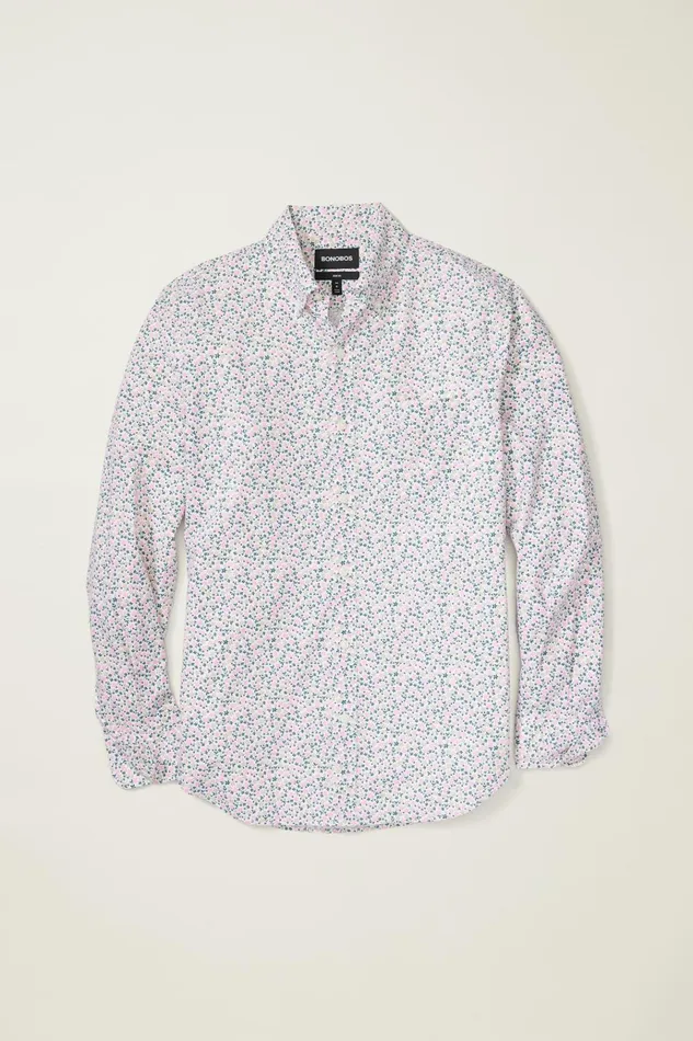 Men Business Casual Shirts Bonobos Everyday Shirt Rose Blue Peyton Floral