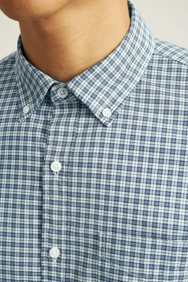 Men Business Casual Shirts Bonobos Everyday Shirt White Blue Smithtown Plaid