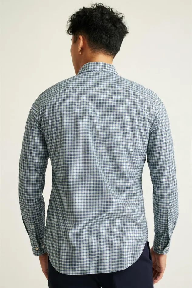 Men Business Casual Shirts Bonobos Everyday Shirt White Blue Smithtown Plaid