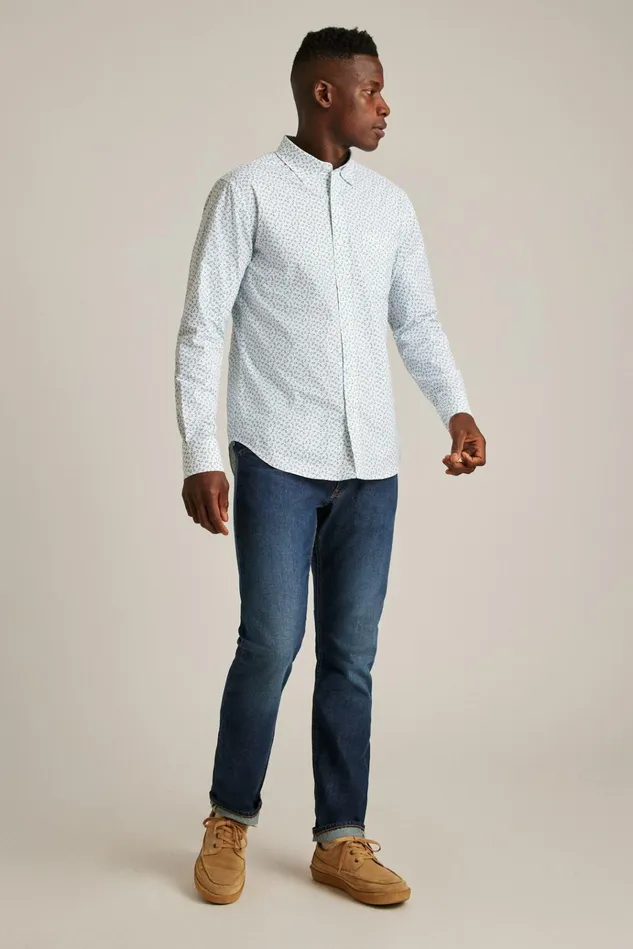 Men Business Casual Shirts Bonobos Everyday Shirt White Orson Floral