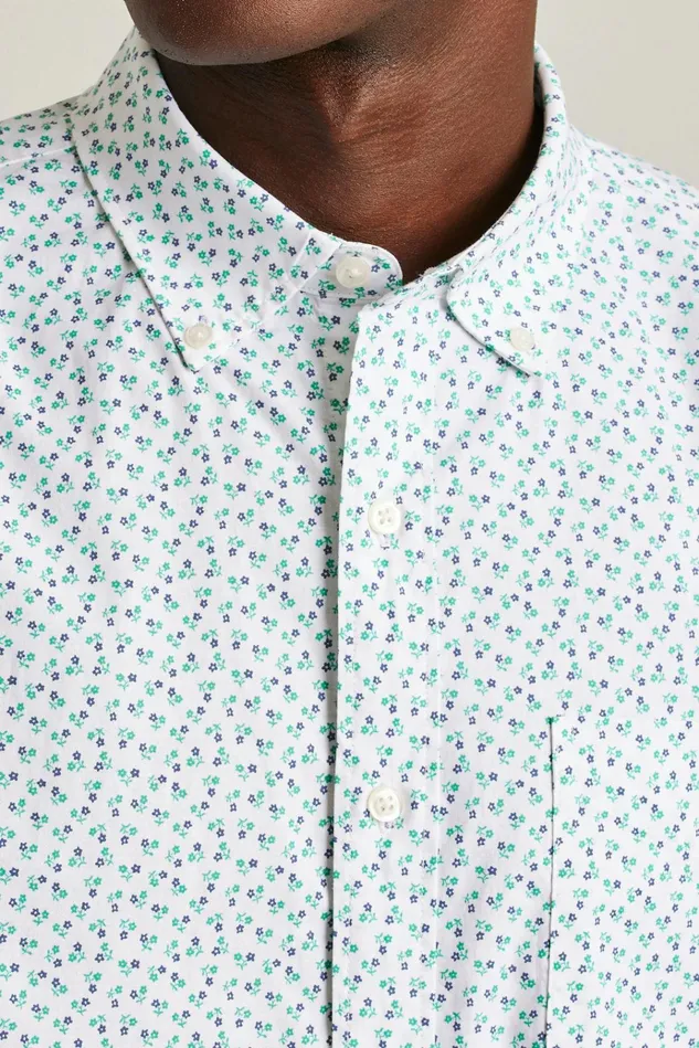 Men Business Casual Shirts Bonobos Everyday Shirt White Orson Floral