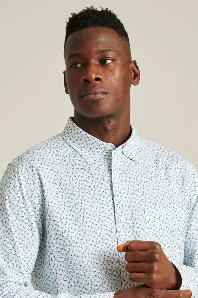 Men Business Casual Shirts Bonobos Everyday Shirt White Orson Floral