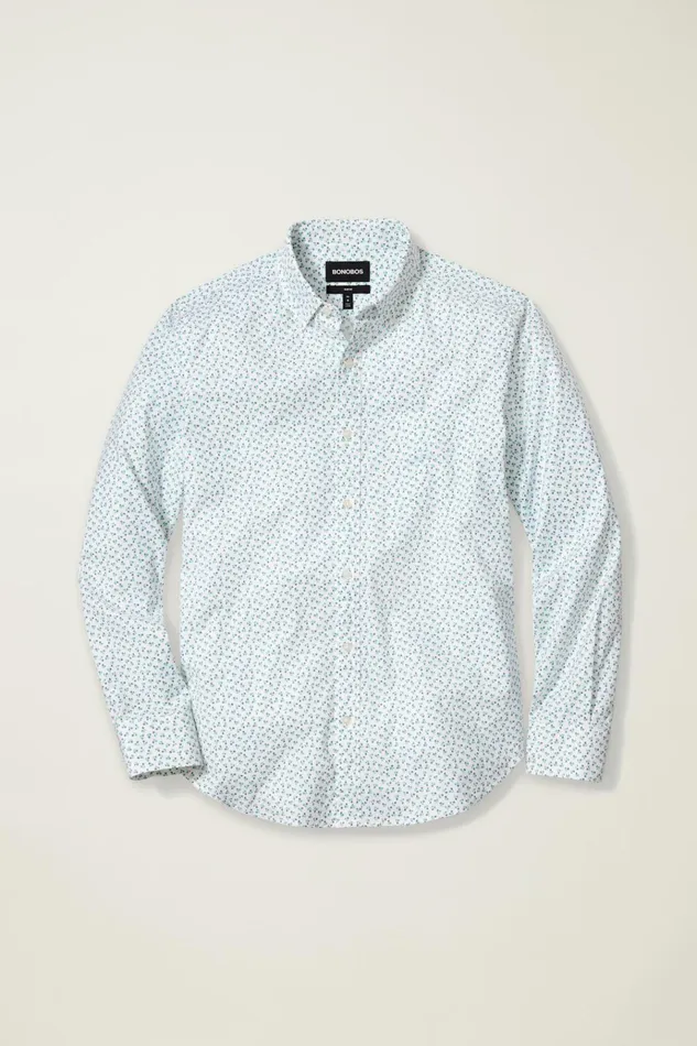 Men Business Casual Shirts Bonobos Everyday Shirt White Orson Floral