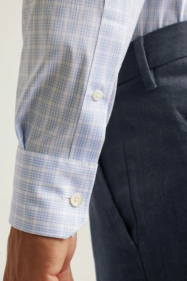 Men Business Casual Shirts Bonobos Jetsetter Stretch Dress Shirt Blue And White Plaid