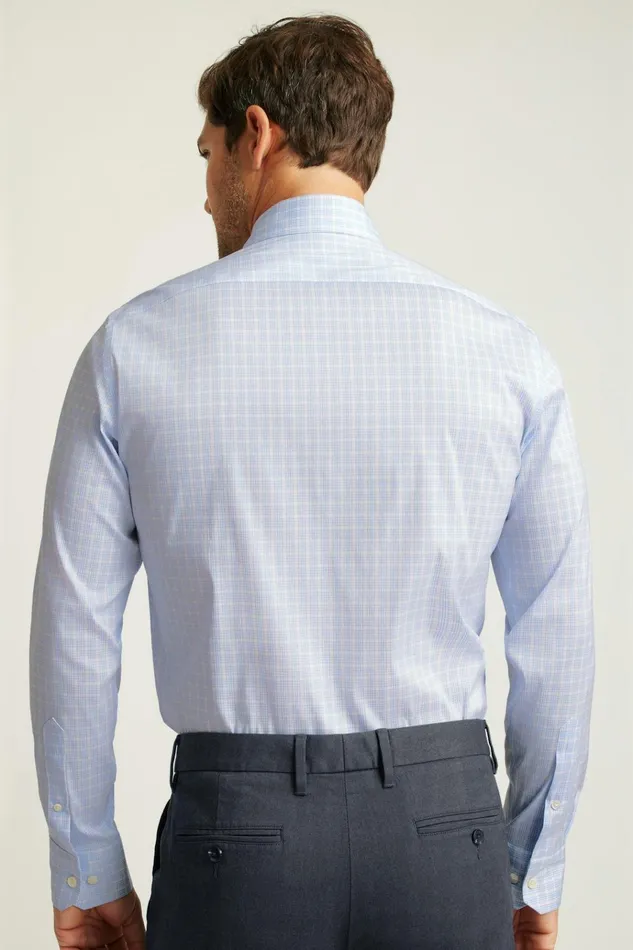 Men Business Casual Shirts Bonobos Jetsetter Stretch Dress Shirt Blue And White Plaid