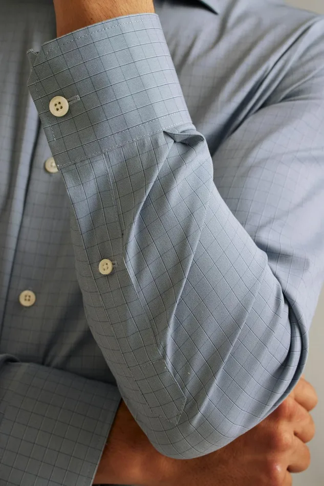 Men Business Casual Shirts Bonobos Jetsetter Stretch Dress Shirt Blue Mitcham Check