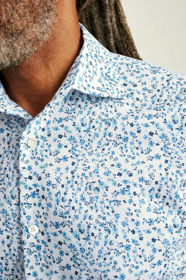 Men Business Casual Shirts Bonobos Jetsetter Stretch Dress Shirt Blue Shore Floral