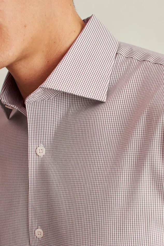 Men Business Casual Shirts Bonobos Jetsetter Stretch Dress Shirt Cranberry Graph Check