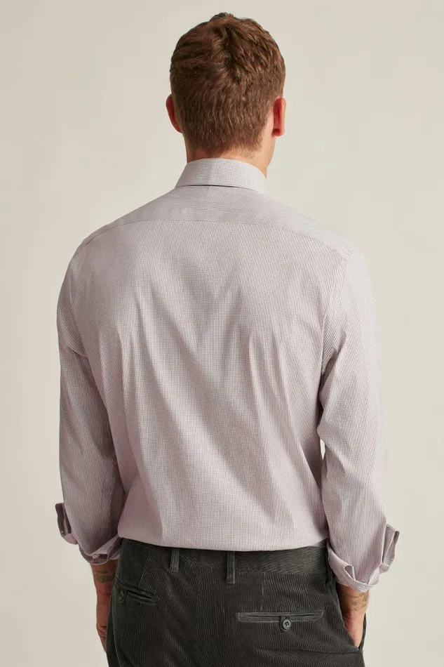 Men Business Casual Shirts Bonobos Jetsetter Stretch Dress Shirt Cranberry Graph Check