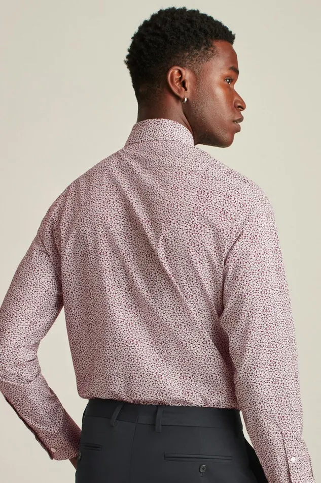 Men Business Casual Shirts Bonobos Jetsetter Stretch Dress Shirt Cranberry Montgomery Floral