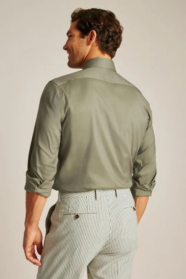 Men Business Casual Shirts Bonobos Jetsetter Stretch Dress Shirt Faded Basil