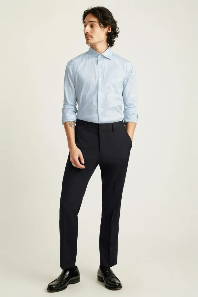 Men Business Casual Shirts Bonobos Jetsetter Stretch Dress Shirt Lake Blues Gingham Men Business Casual Shirts Bonobos Jetsetter Stretch Dress Shirt Lake Blues Gingham