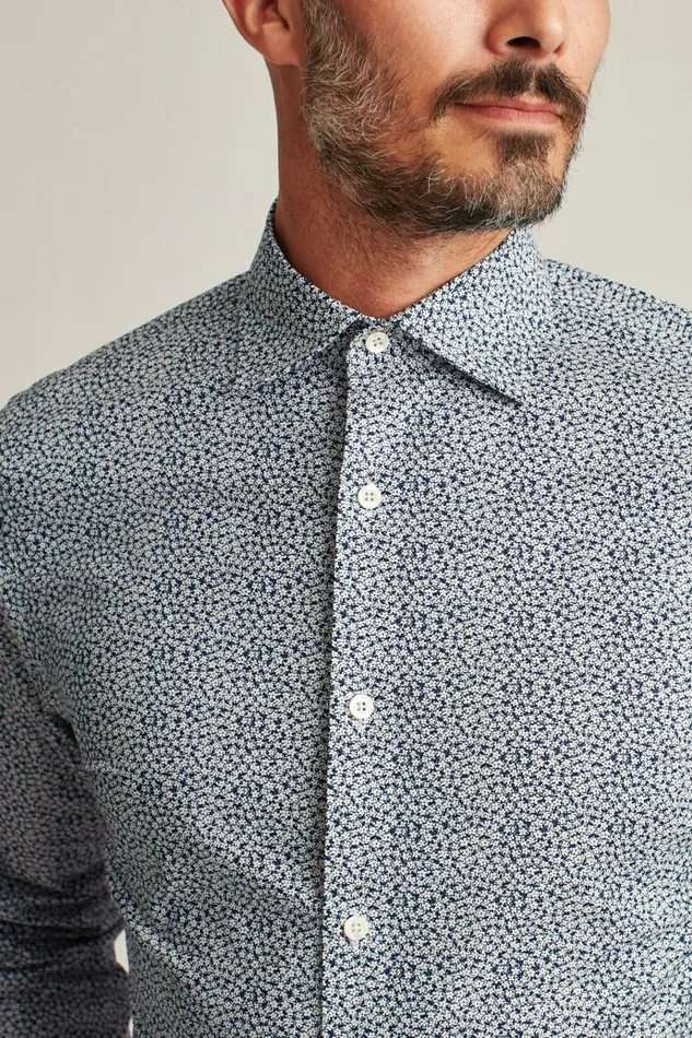 Men Business Casual Shirts Bonobos Jetsetter Stretch Dress Shirt Montgomery Blue Floral