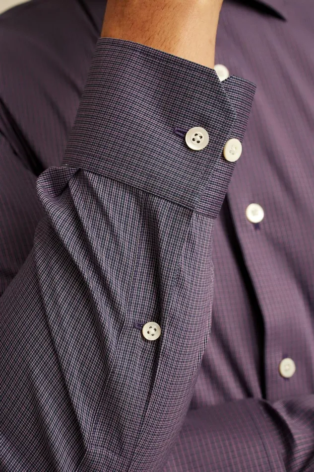 Men Business Casual Shirts Bonobos Jetsetter Stretch Dress Shirt Navy Purple Rutland Plaid