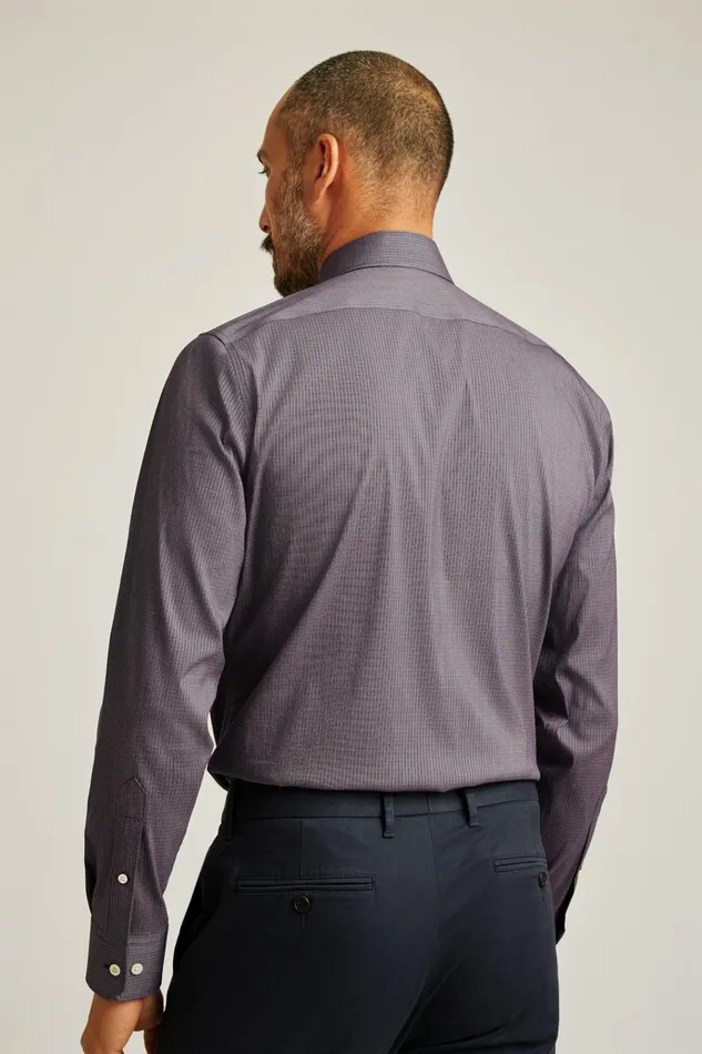 Men Business Casual Shirts Bonobos Jetsetter Stretch Dress Shirt Navy Purple Rutland Plaid