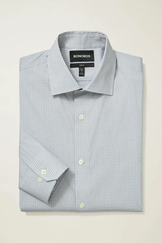Men Business Casual Shirts Bonobos Jetsetter Stretch Dress Shirt Navy Violet Micro Plaid