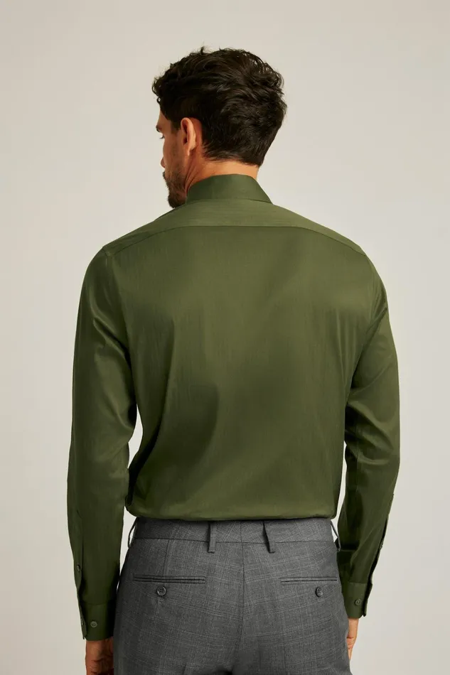 Men Business Casual Shirts Bonobos Jetsetter Stretch Dress Shirt Olive Harley Herringbone