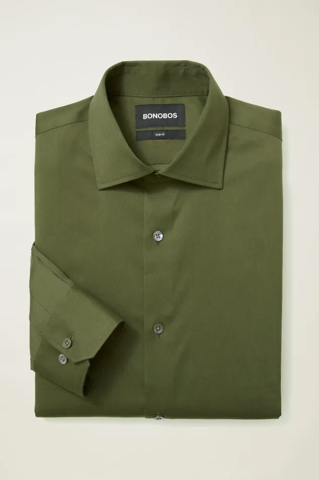 Men Business Casual Shirts Bonobos Jetsetter Stretch Dress Shirt Olive Harley Herringbone